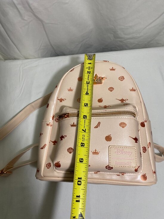 Loungefly Disney Princess Icon Iridescent Mini Backpack Blush Pink Crown Rose main image 5